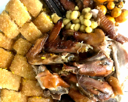 1Ngon, Gà ta nướng muối ớt bó xôi bắp non hạt sen